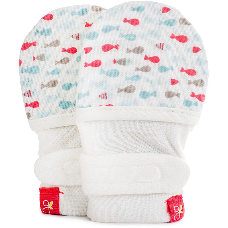 Goumikids Mitts, School of Fish Aqua (3-6 Months)