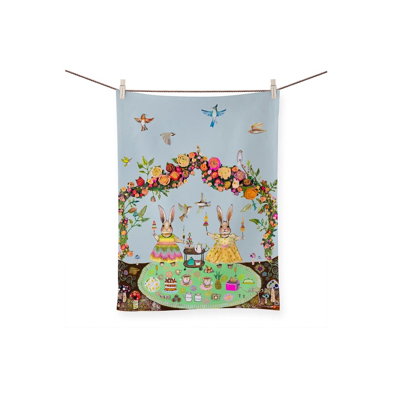 Green Box Art Bunny Tea Party Towels