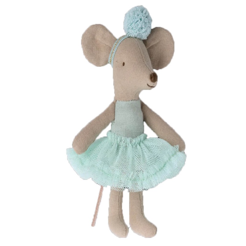 Little Sister Ballerina Mouse Doll  Light Mint
