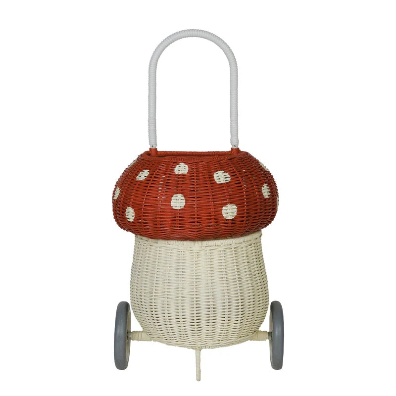 Rattan Mushroom Luggy – Red
