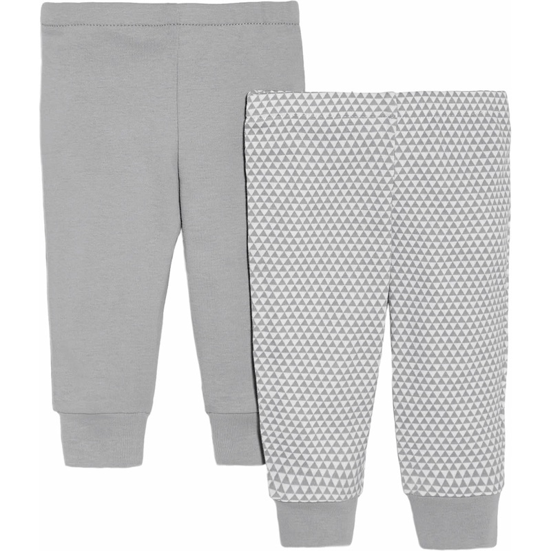 Skip Hop Petite Triangles Baby Pants, 2-Pack – Grey (9 Months)
