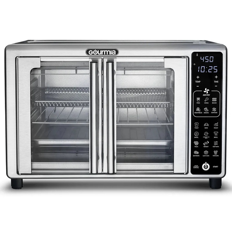 6-Slice Digital Toaster Oven Air Fryer with 19 One-Touch Presets Stainless Steel (See Description)