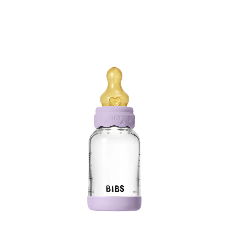 BIBS Baby Glass Bottle Boheme – 4 Ounce Latex – Violet Sky