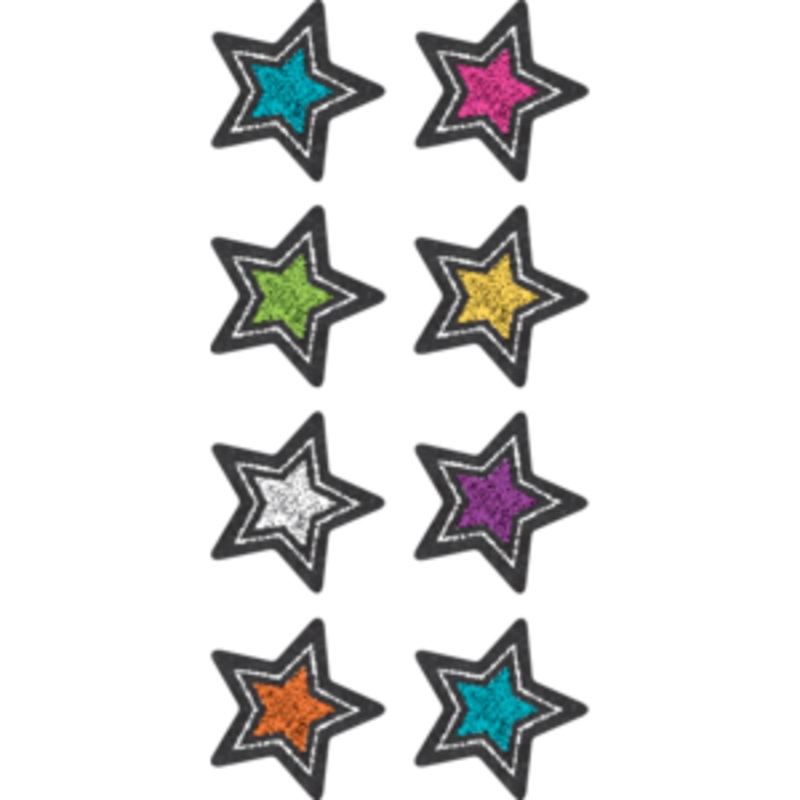Chalkboard Brights Stars Mini Stickers