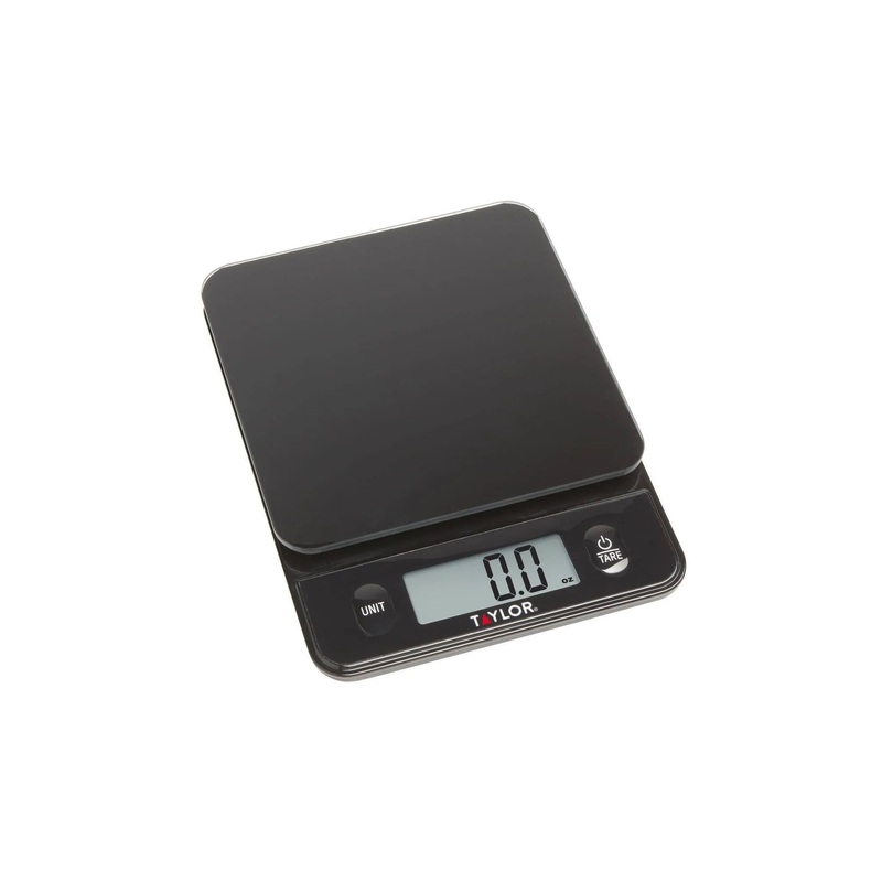 Digital Kitchen Glass Top 11lb Food Scale Black