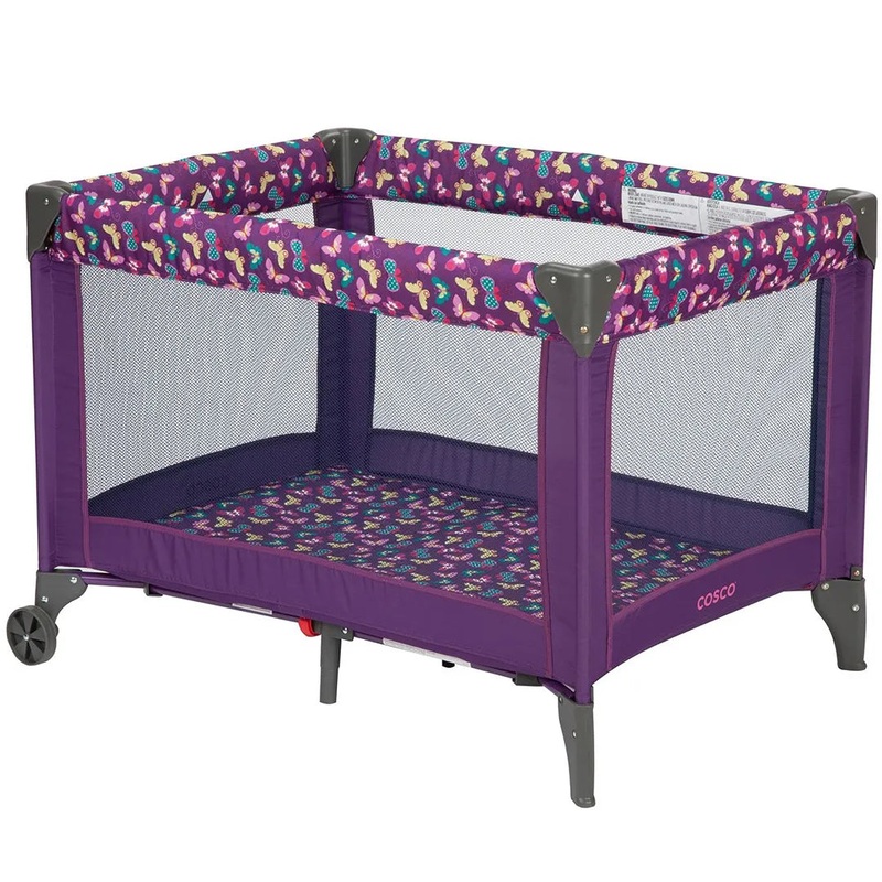 Funsport Portable Compact Baby Play Yard – Butterfly Twirl