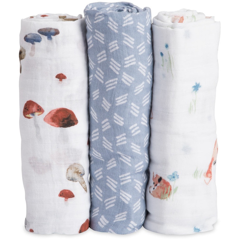 Little Unicorn Cotton Muslin Swaddle 3-Pack – Fox