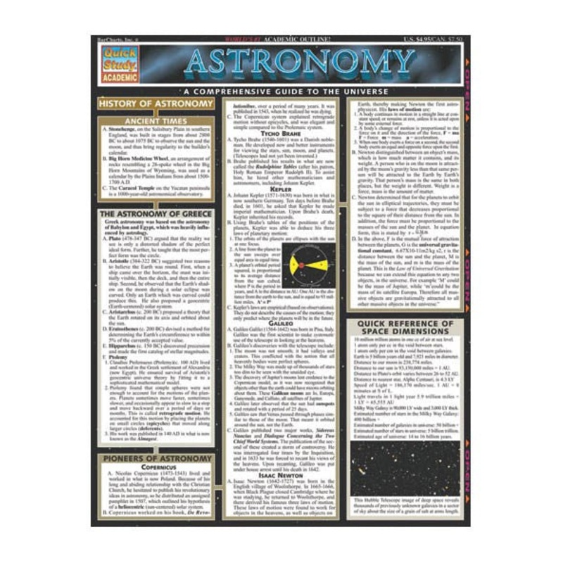 QuickStudy Astronomy Laminated Pocket Guide