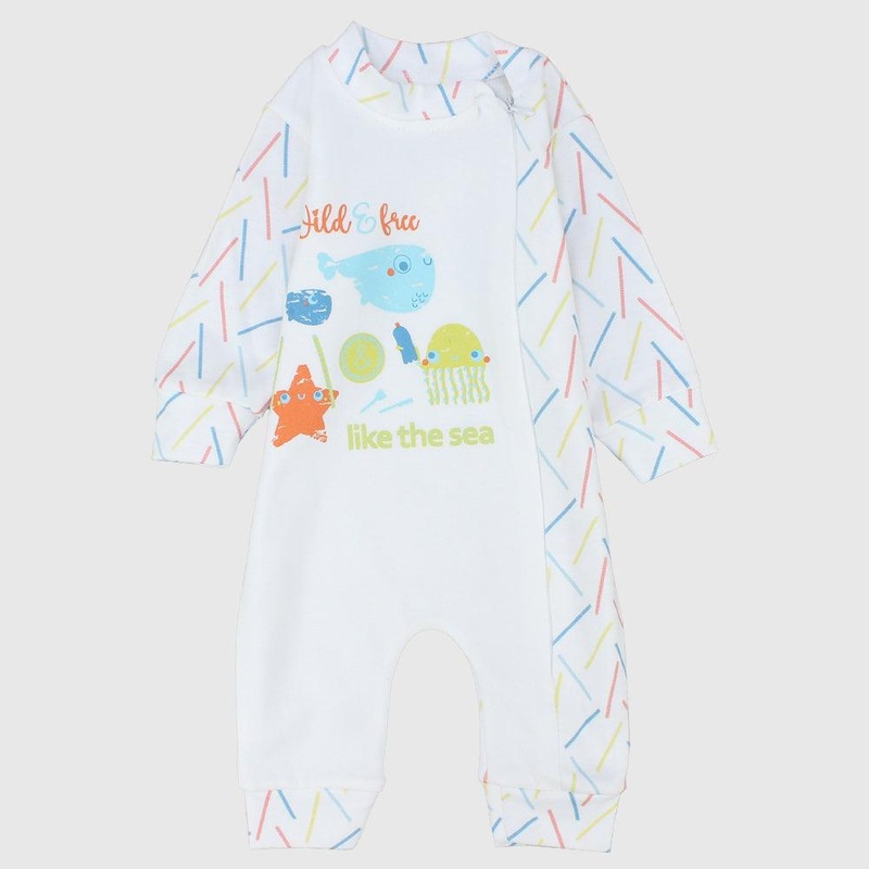 “Wild & Free” Long-Sleeved Footless Onesie