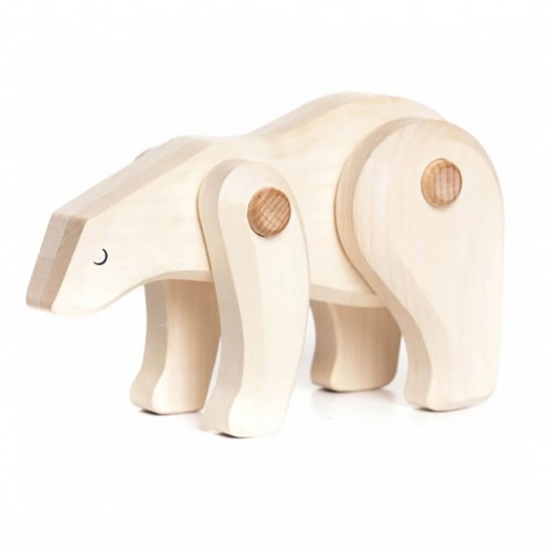 Wooden Animal Polar Bear