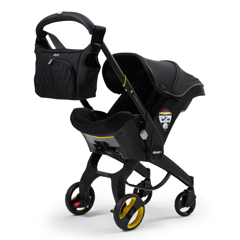 Doona Infant Car Seat + Base + Essentials Bag | Midnight Edition