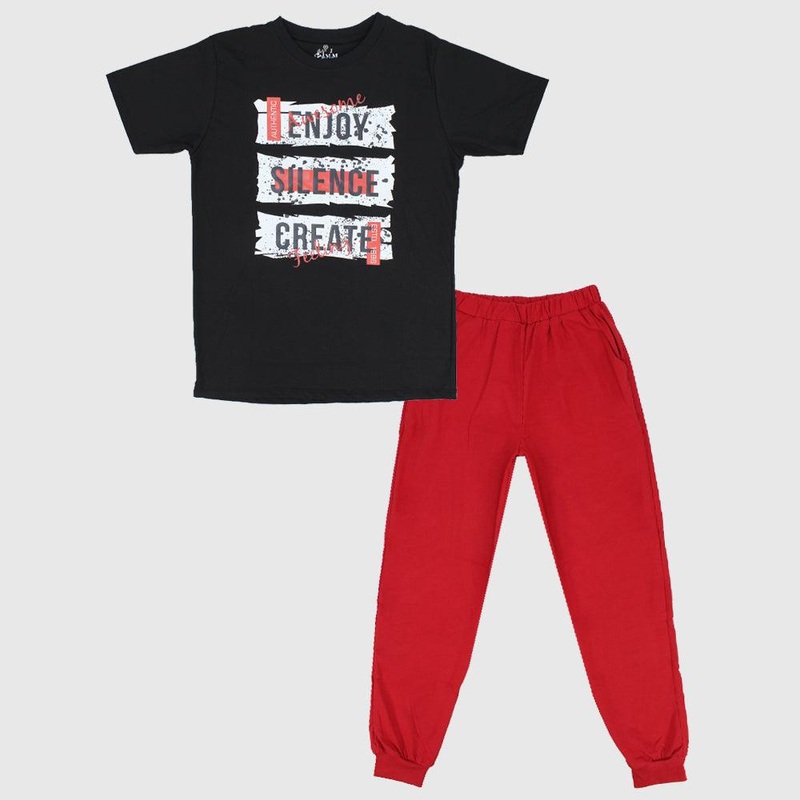 “Enjoy Silence” Short-Sleeved Pajama