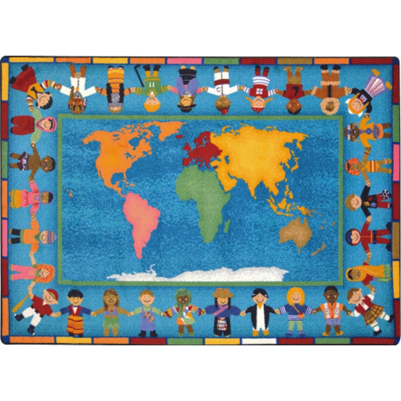 Hands Around the World Rug, 10’9″ x 13’2″ Rectangle