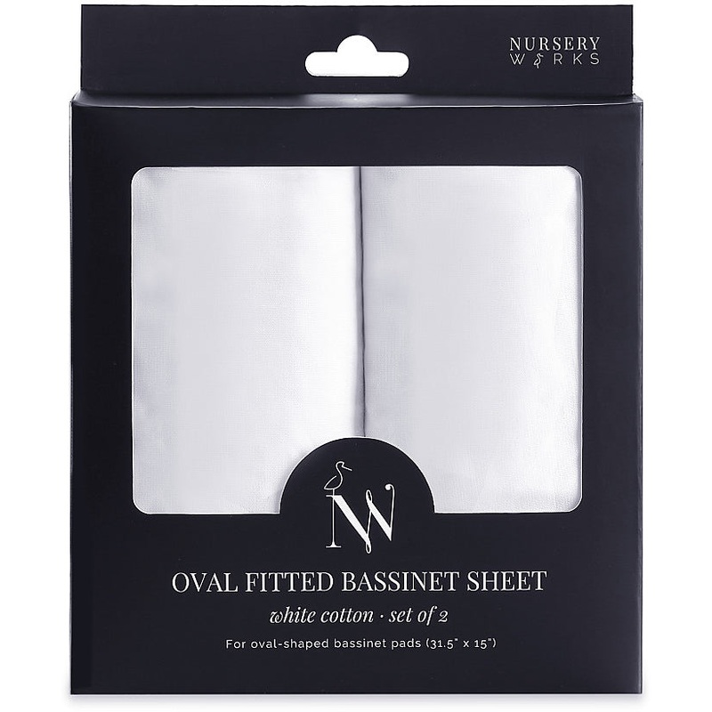 Nursery Works Aura Oval Fitted Bassinet Sheet