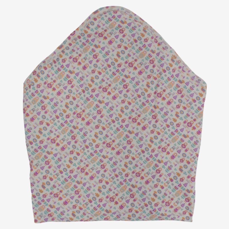 Baby Girls Cotton Blanket  Beige with Floral Print