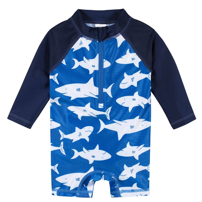 Baby & Toddler Boys UPF 50+ Shark Zone Rash Guard