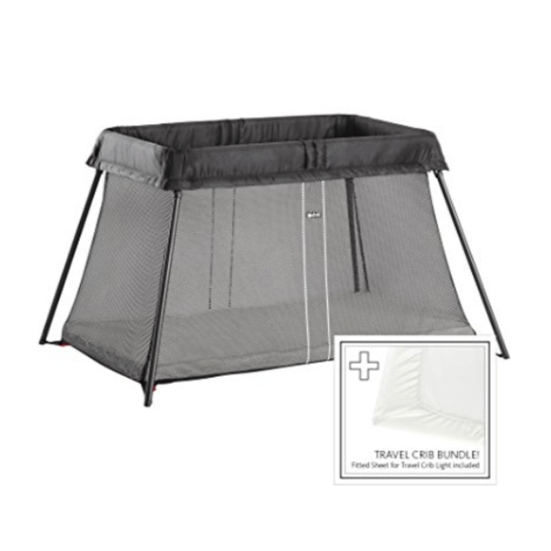 BabyBjorn Travel Crib Light + Fitted Sheet
