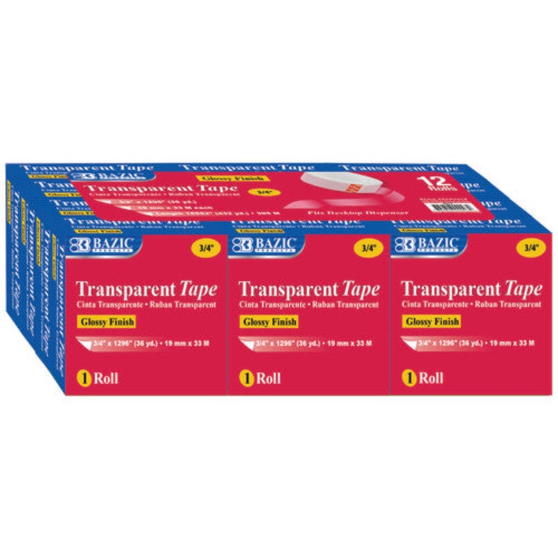 BAZIC Tape Refill, Transparent Tape
