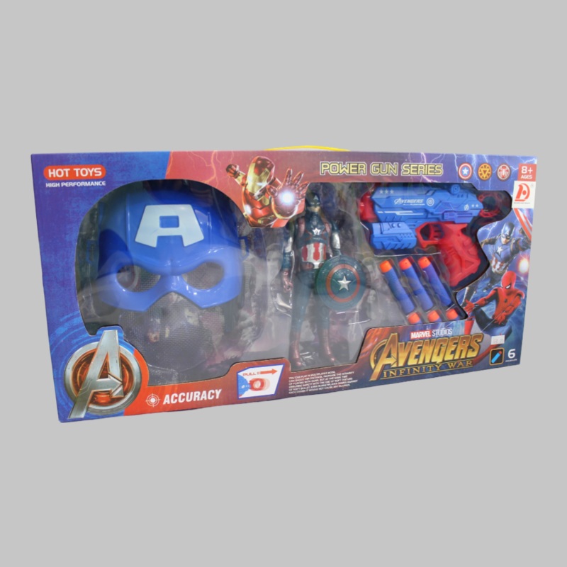 Captain America Soft Bullet Gun With Mask
