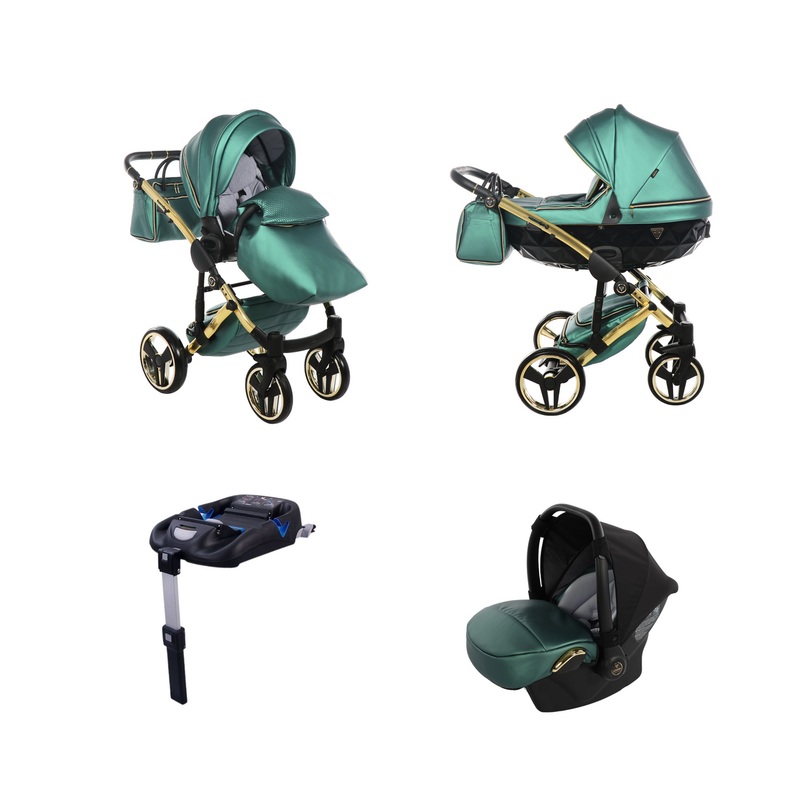 JUNAMA FLUO LINE GREEN – 4IN1 (INCLUDES CAR SEAT & ISOFIX BASE)