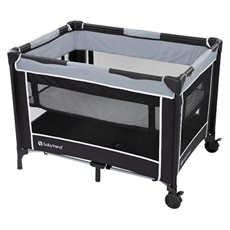 Baby Trend Portable Playard With Bassinet, Twinkle Lime