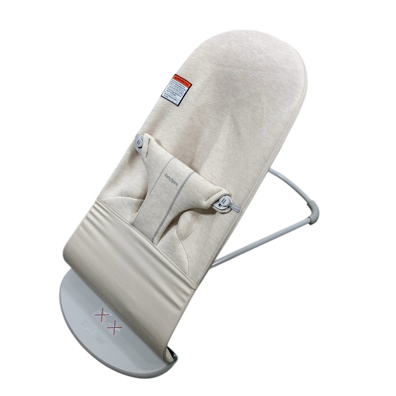 BabyBjorn Bouncer Bliss, Light Gray Frame, Light Beige 3D Jersey