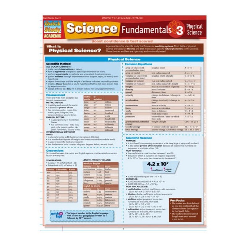 QuickStudy Science Fundamentals 3 (Physical Science)