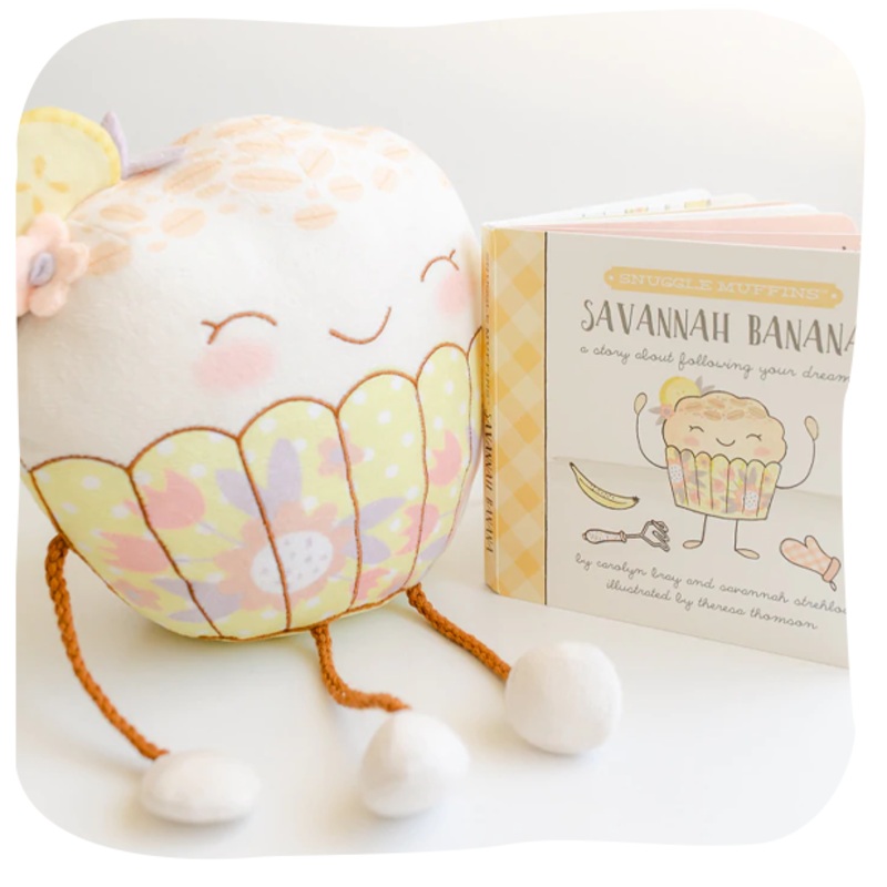 Snuggle Muffins Savannah Banana Book & Snuggler Set
