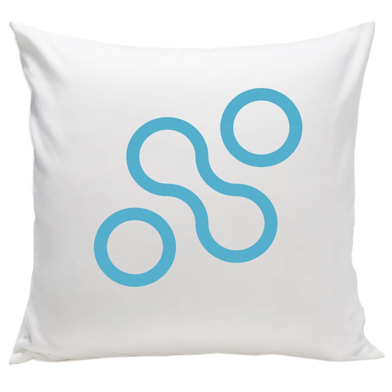 Spot On Square Join Organic Pillow – Blue