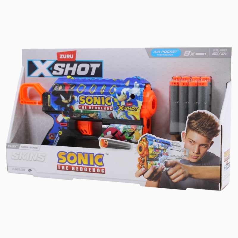 X-Shot Skins Flux Sonic the Hedgehog Blaster  Mega Sonic
