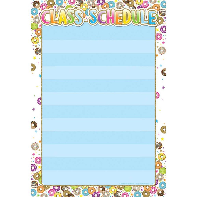 DonutFetti Class Schedule 13″ X 19″ Smart Poly Chart