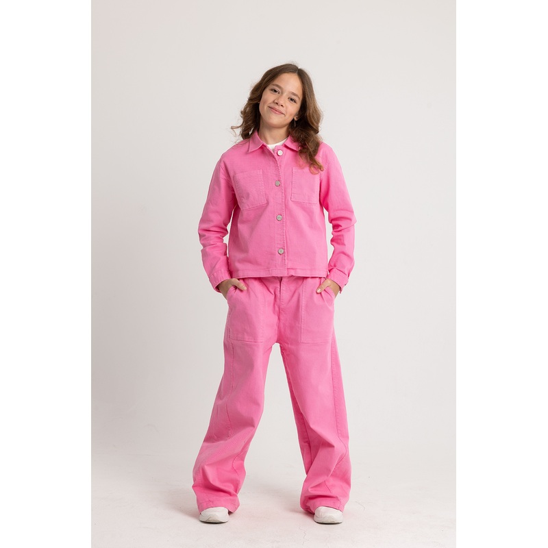 Girls Gabardine Pants  Fuchsia