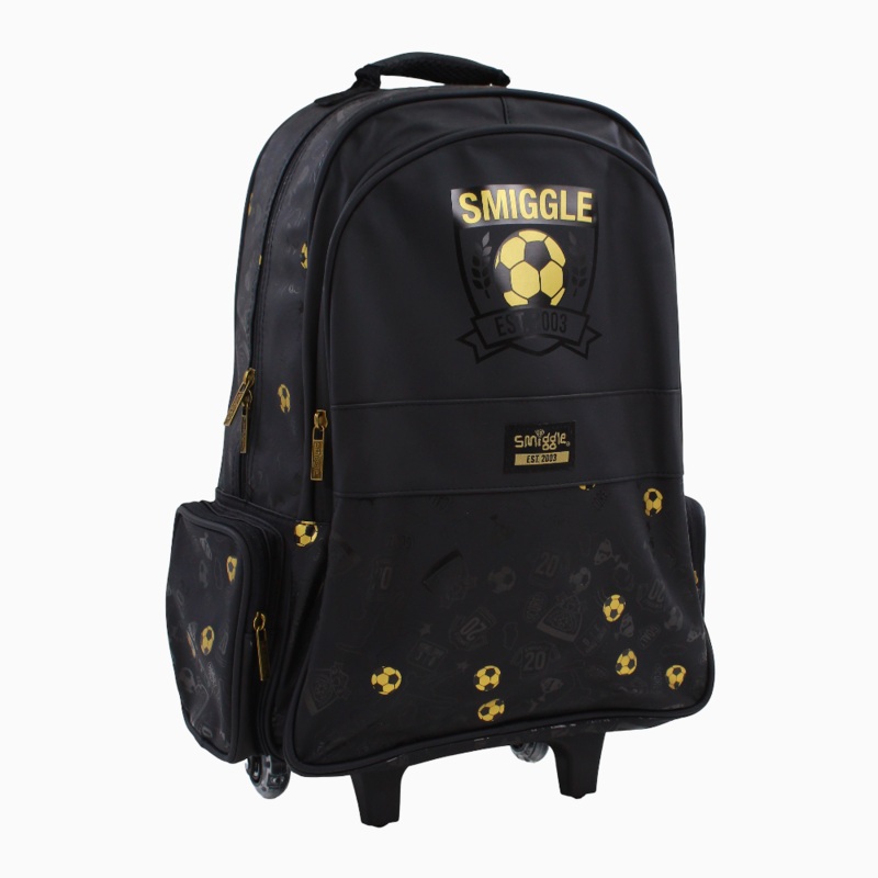 Golden Football Trolley Bag – Black (18 Inches)