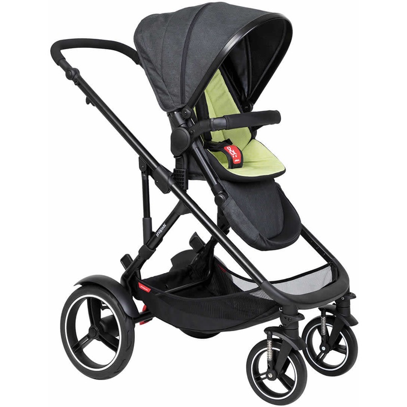 Phil & Teds Voyager Stroller & Liner – Black/Apple