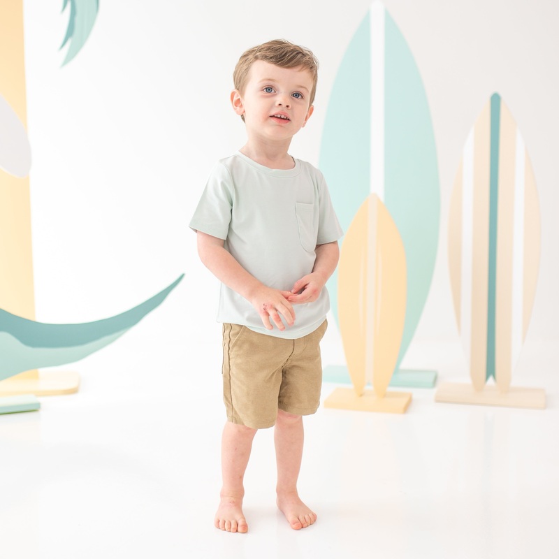 Toddler Crew Neck Tee in Dew