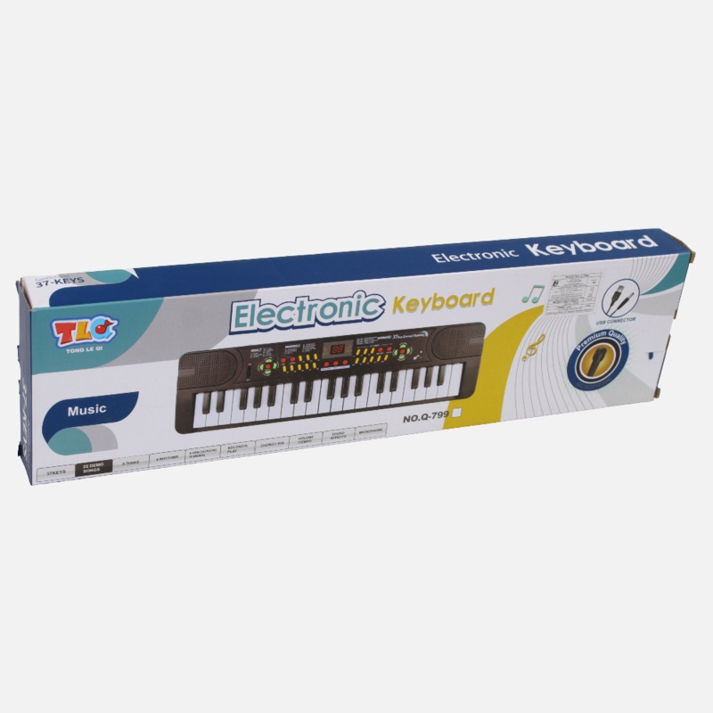 White Electronic Keyboard – 37-Key