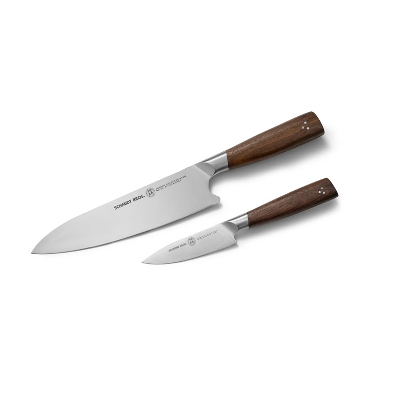 2pc Prep Knife Set Delta: Stainless Steel Blades, Wood Handles, Hand Wash