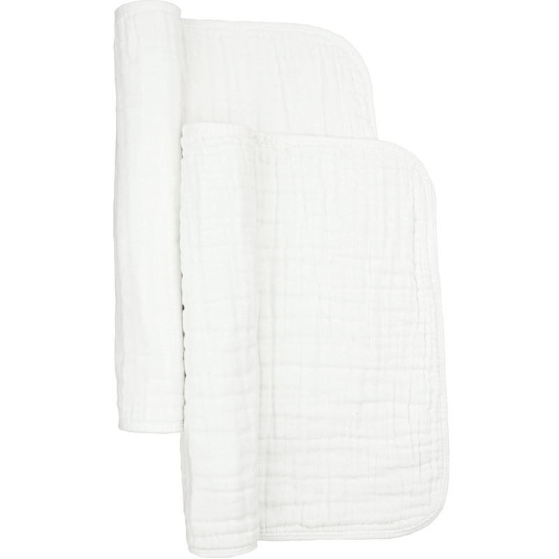 Cloud Muslin Burp Cloth 2 Pack – White