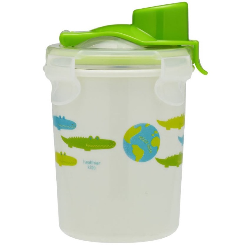 Innobaby Keepin’ Fresh Stainless Steel 8oz Travel Cup – Green/Alligator