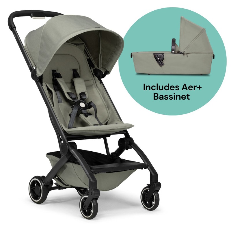 Joolz Aer+ Lightweight Compact Stroller + Bassinet Bundle – Sage Green