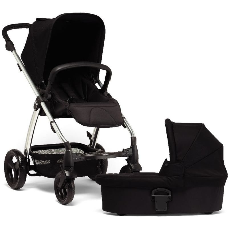 Mamas & Papas Sola 2 Chrome Stroller & Carrycot – Black Jacquard