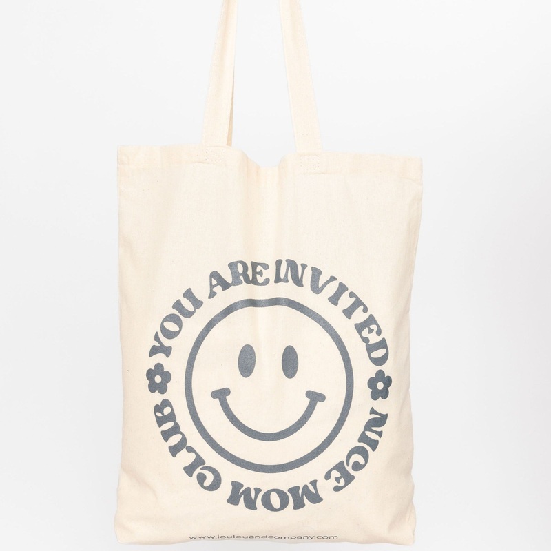 NICE MOM TOTE | YOURE INVITED CHARCOAL