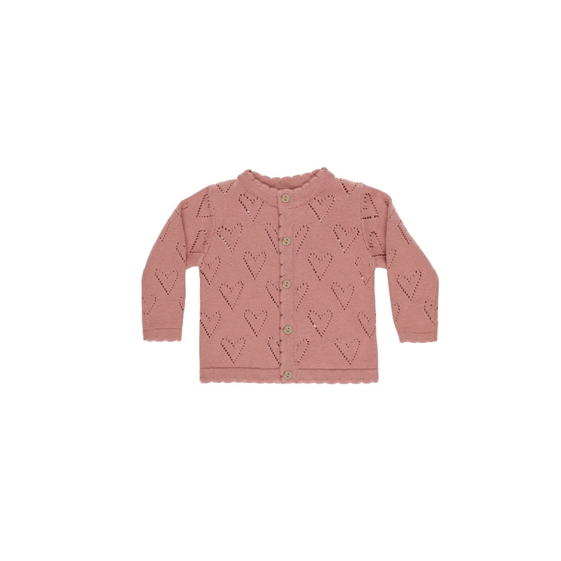 Quincy Mae Knit Cardigan – Lipstick