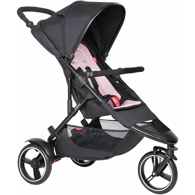 Phil & Teds Dot Stroller & Liner – Black/Blush