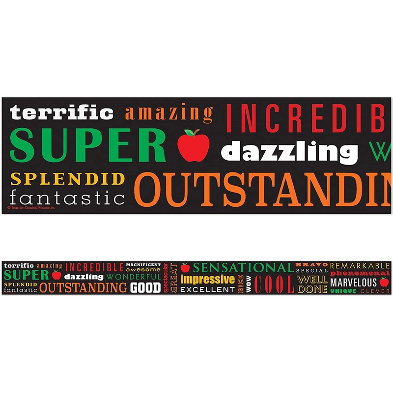 Positive Words Subway Art Straight Border Trim (DISC)