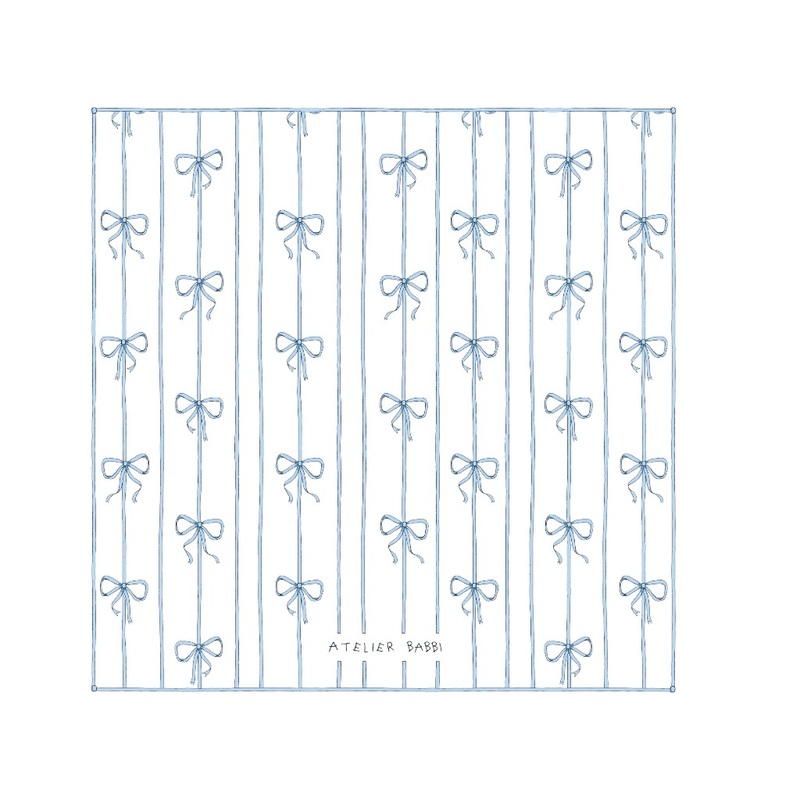 Double Layer Blanket Ribbon Blue