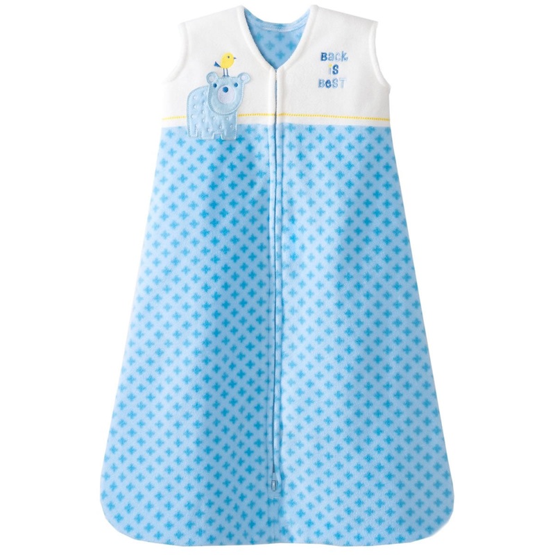 HALO SleepSack Wearable Blanket, Micro-Fleece, Blue Geometric, Medium