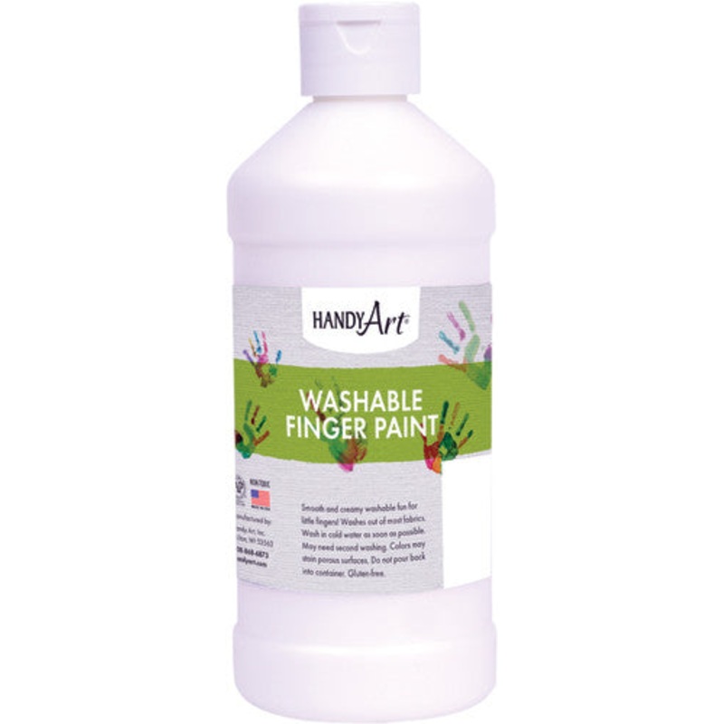 Handy Art Washable Finger Paint, 16 oz., White