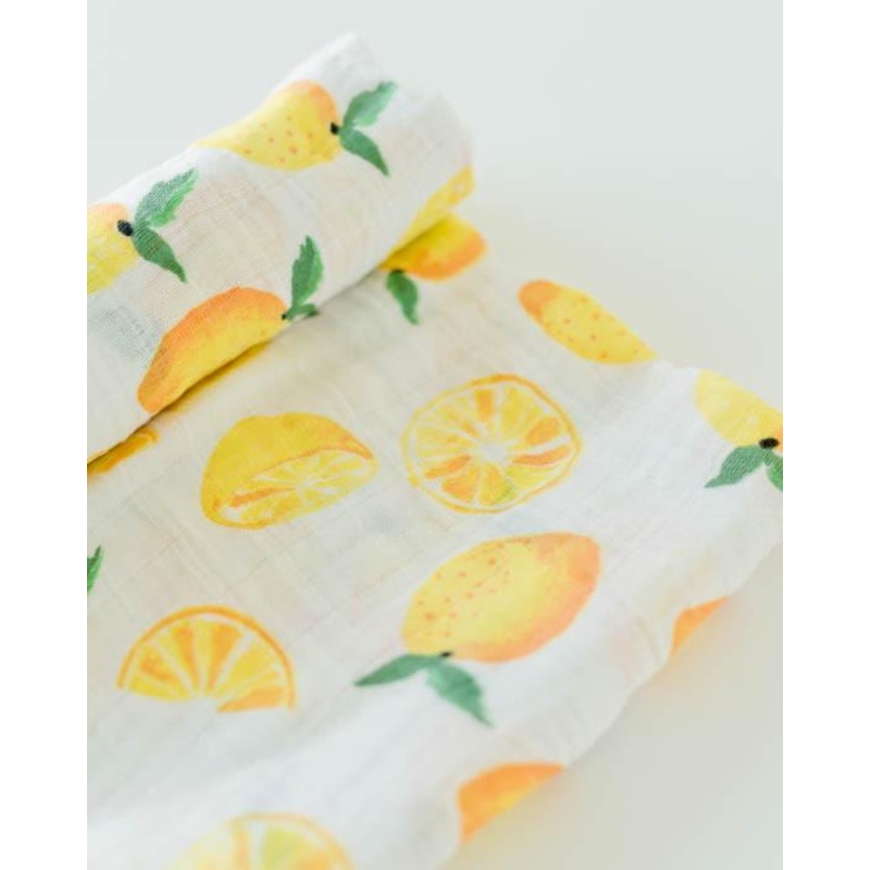 Little Unicorn Cotton Muslin Single Swaddle – Lemon