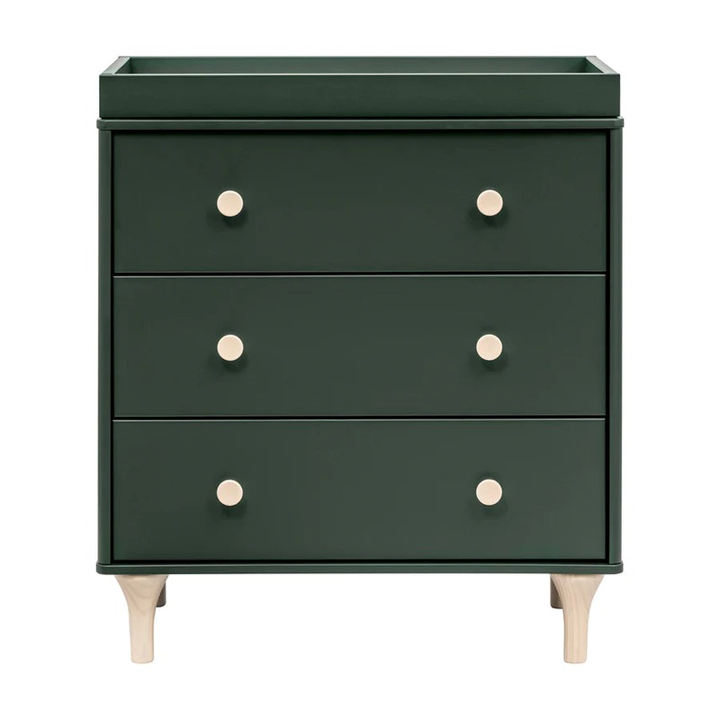 Lolly 3-Drawer Changer Dresser – Forest Green/Washed Natural